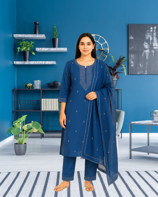 Royal Blue Charm Kurti Set